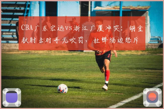 CBA广东宏远vs浙江广厦冲突：胡金秋肘击对手无吹罚，杜锋场边怒斥技术代表偏袒__br_